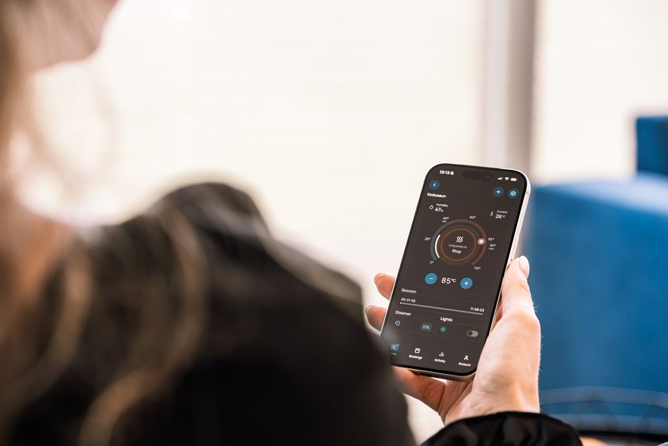 Smart home energy monitoring app on a smartphone
